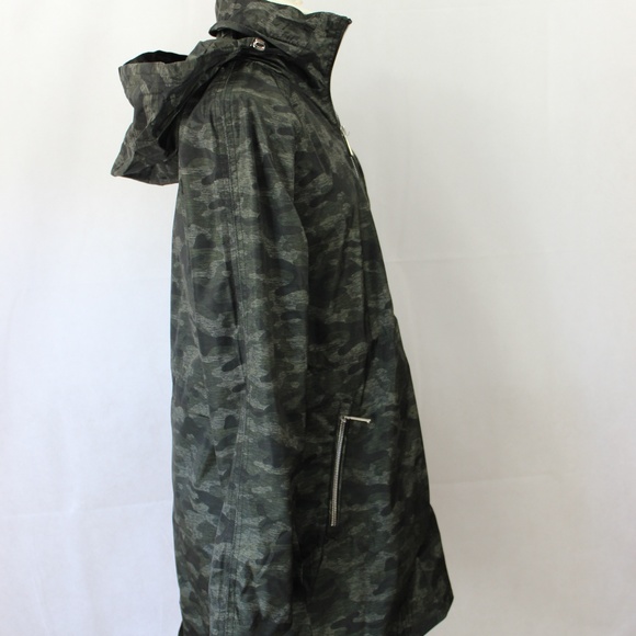 Calvin Klein Camo-Print Walker Rain Jacket Coat S - Picture 3 of 8